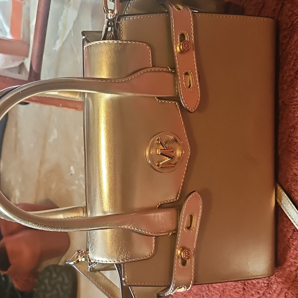 Michael Kors Shimmering Gold Satchel - Picture 3 of 10